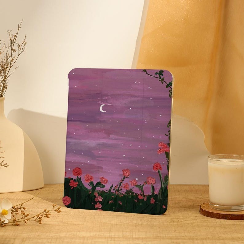 Roses Garden เคส iPad,เคส iPad Air สําหรับ 13"/11"iPad Pro 2024,13"เคส iPad Air 6,เคส iPad mini 6,10