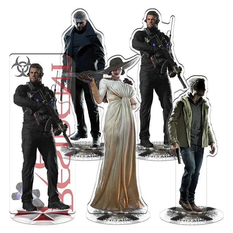 Standee Resident Evil 4 Remake RE4 Village RE8 อะคริลิค Mica รุ่น Leon Ladymitrescu ตัวอักษร Study โ