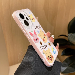 เคส OPPO Reno 16 16F 15 15F 5G เคส OPPO Reno 16 15 Pro 5G Pro Max 5G เคสน่ารักการ์ตูนหมีวินนี่เดอะพูห์ เคสกันกระแทก เคสเจลเกราะ 2 in 1 เคสใสหนากันตก