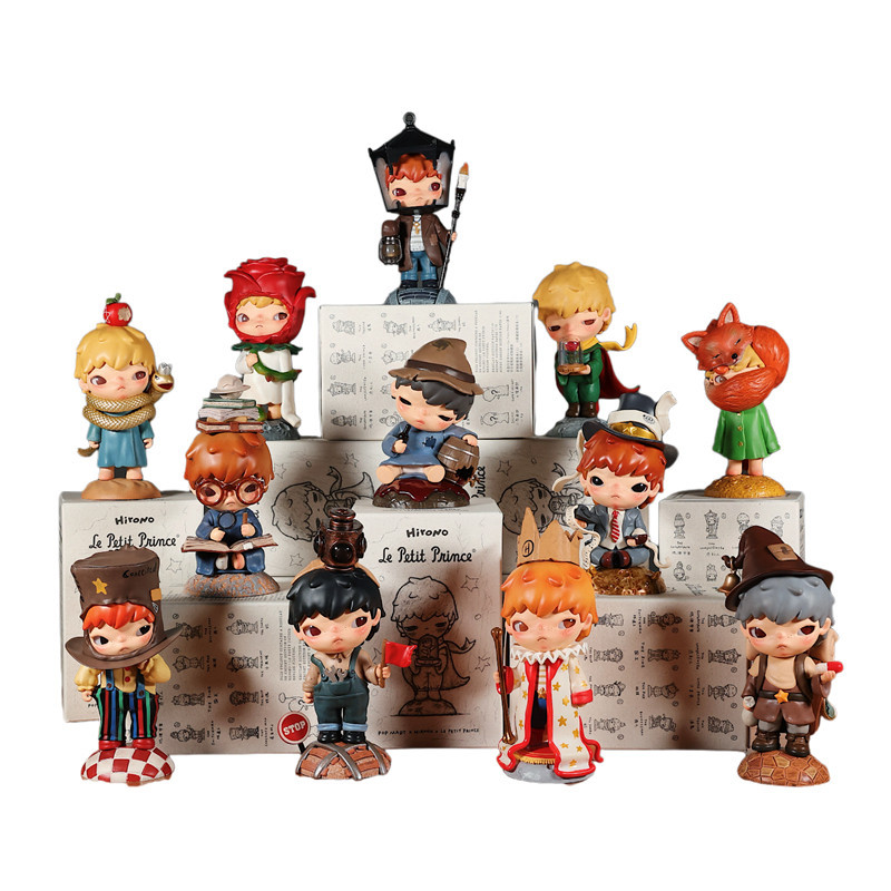 P POPMART Hirono The Little Prince Le Petit Prince Series เครื่องประดับอินเทรนด์เล่นรูป Mystery กล่องของขวัญ