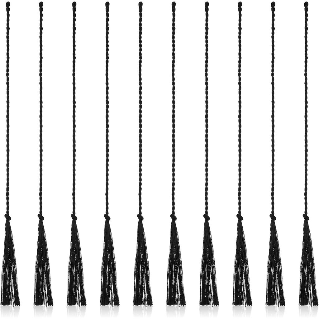 Shappy 10 ชิ้นสีดำ เชือกไฮบริดไนลอน สำหรับ bullwhip และการฝึกม้า ขนาด 11.8 นิ้ว