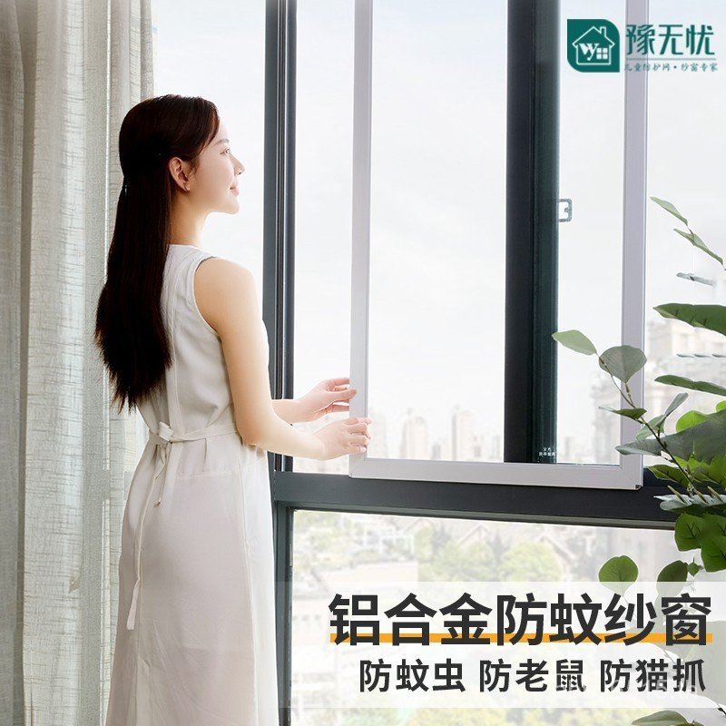 King Kong สุทธิสามารถฟรีอลูมิเนียมอัลลอยด์ Perforated ทรายหน้าต่าง Anti-Style ยุงแปล Anti-theft หน้า