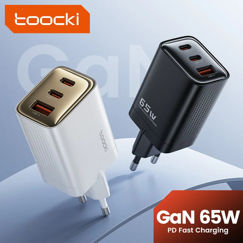 Toocki GaN 65W USB Type C Charger Fast Charging QC4.0 QC3.0 PD3.0 สําหรับ iPhone 16 15 14 13 12 Xiao