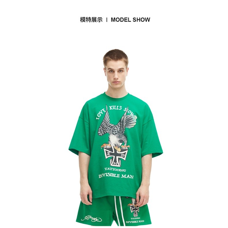 เสื้อยืด Ed Hardy ผ้าฝ้าย สไตล์แฟชั่น
