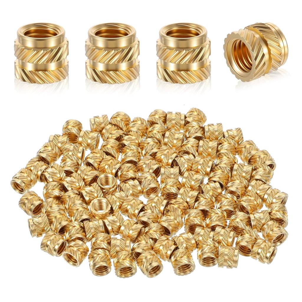 100 ชิ้น M5 เกลียวใส่ M5 ความร้อนชุดแทรก 3D การพิมพ์ทองเหลืองถั่ว Knurled Twill ด้าย Nut แทรกสําหรับ