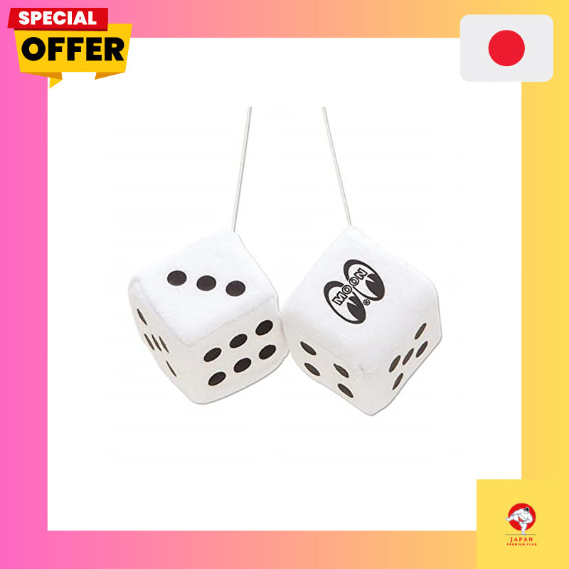 Moon Eyes Fuzzy Dice White (MG878:WH)