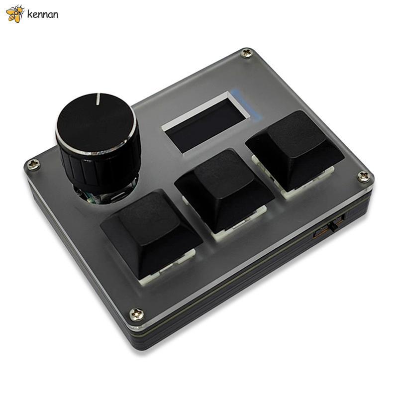 คีย์บอร์ดแบบกําหนดเองแบบมีสาย 3 คีย์ Blue Switch OSU คีย์บอร์ดเกมพร้อมหน้าจอลูกบิด RGB คัดลอกวาง Sho