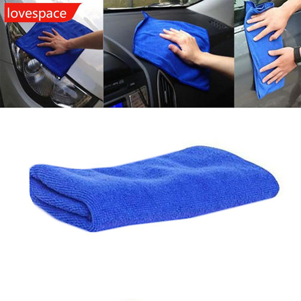 LOVESPACE 1 PC ไมโครไฟเบอร์ผ้าเช็ดตัวห้องครัว Auto Car Home ทําความสะอาดผ้า 25x25 ซม.D9F5