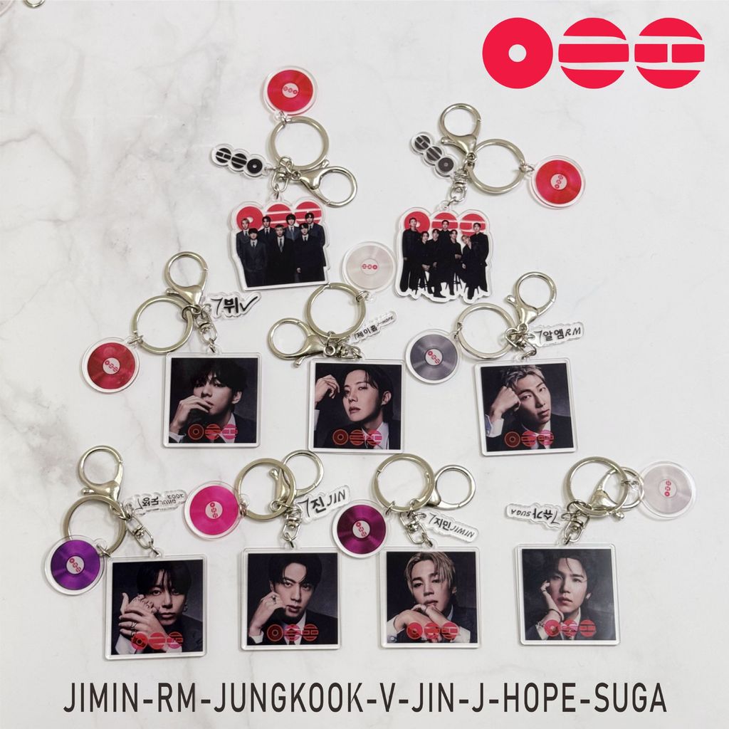 เกาหลี Kpop BTS Bulletproof Boys Merch JIN RM JHOPE V JUNGKOOK JIMIN SUGA อะคริลิคจี้พวงกุญแจกระเป๋า