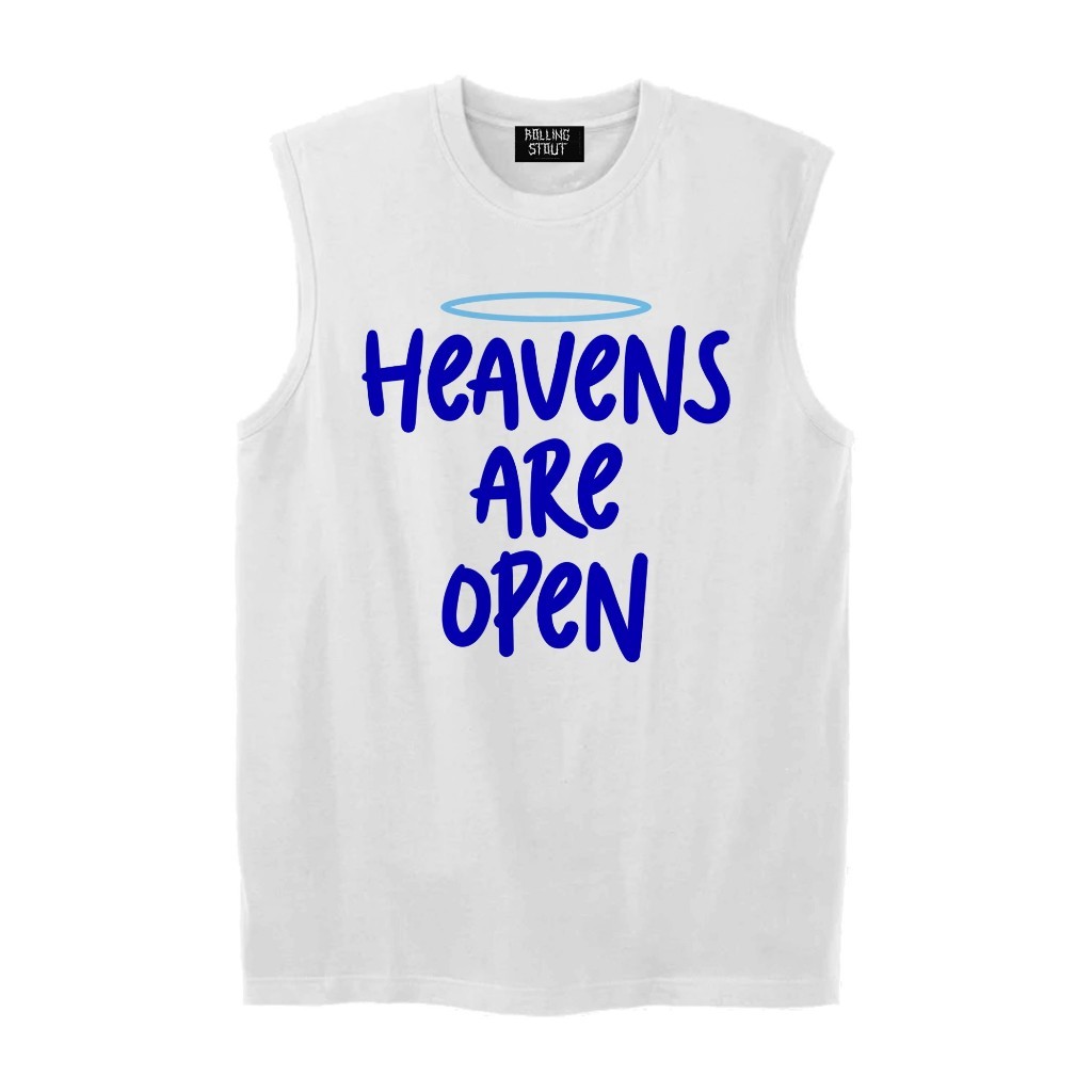 Tank/ Rollingstout Men & Women เสื้อกล้ามเสื้อยืด - Heaven Blue Tanktop man ชุดกีฬาเสื้อผ้ายิม Stree