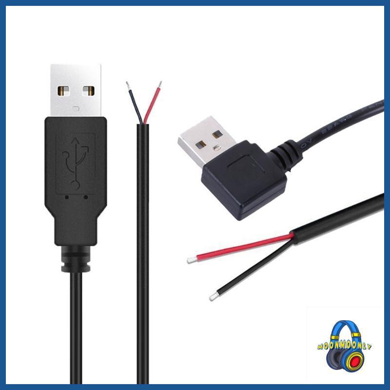 MOON 30 ซม.100 ซม.200 ซม.สายไฟ 22AWG USB ชาย 2Pin สายไฟชาร์จ