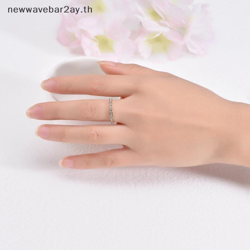 L&Z Fashion Simple Beautiful Inlaid Diamond Rings Stainless Steel Shiny Finger Rings For Women Men L