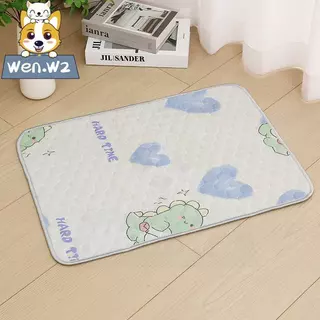 wen.W2 🐾 เตียงนอนสุนัขและแมว ผ้าไอซ์ซิลค์ ระบายอากาศ เย็นไม่ร้อน ใช้ได้ทุกฤดู รองนอนสัตว์เลี้ยง พื้นรองนอน ซักได้ นุ่มเป