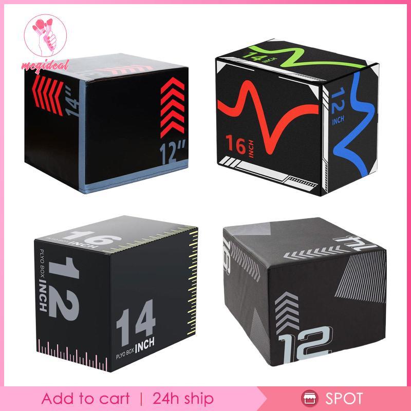 [MEGIDEAL] Plyo Step Up Box Jump Training Equipment for Home Gym Strength Workout and Cardio Balance