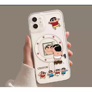 เคสโทรศัพท์แม่เหล็ก ลายเครยอนชินจัง ใช้ได้กับ iPhone17/16/15/14ProMax/13Pro/12/11คุณภาพสูง ป้องกันการตกกระแทกได้ดีเยี่ยม