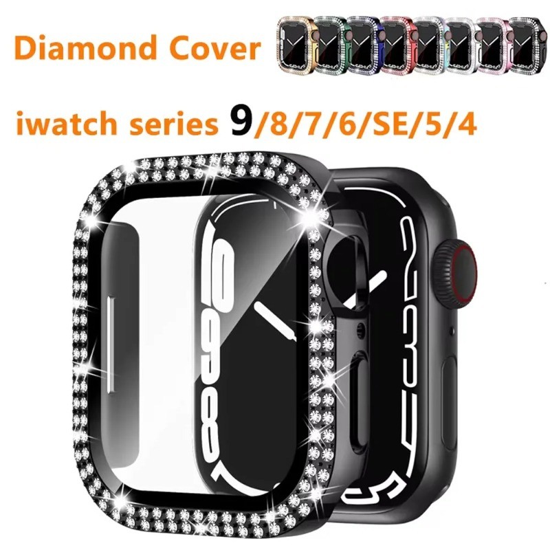 Diamond Watch Case สําหรับ Apple Watch ultra3 ultra2 ultra กระจกนิรภัย + เพชรกันชนสําหรับ Apple Watc