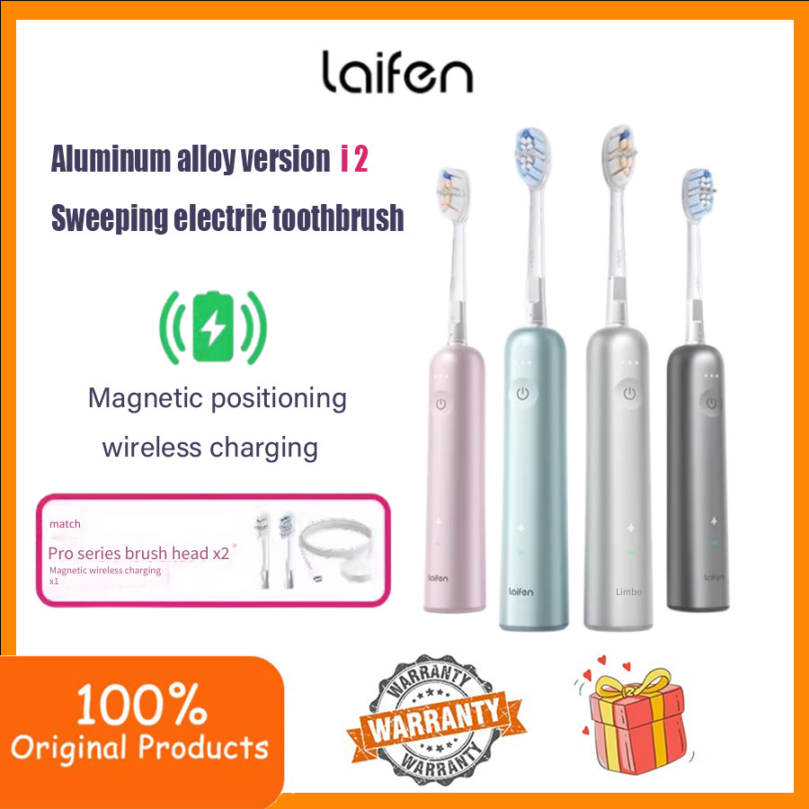 Laifen i2 Electric Toothbrush Aluminium Version 66000rpm Sweep Vibration IPX8 Wireless Charge 60 Har