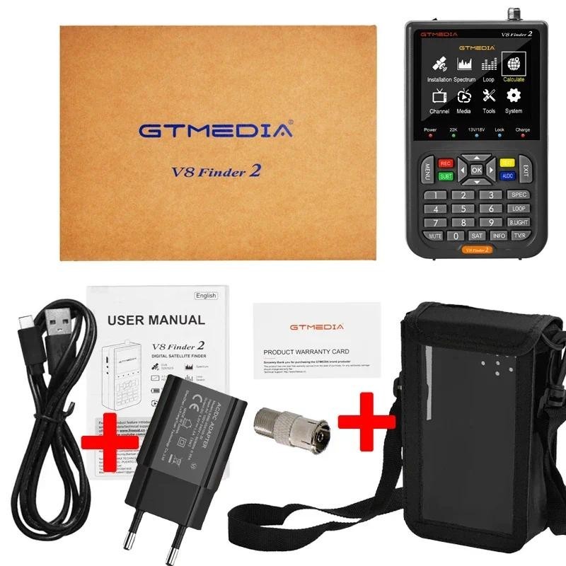 V8 Finder2 Satellite Finder Digital FTA DVB-S/ S2/ S2X เครื่องตรวจจับสัญญาณตัวรับสัญญาณหน้าจอ LCD สํ