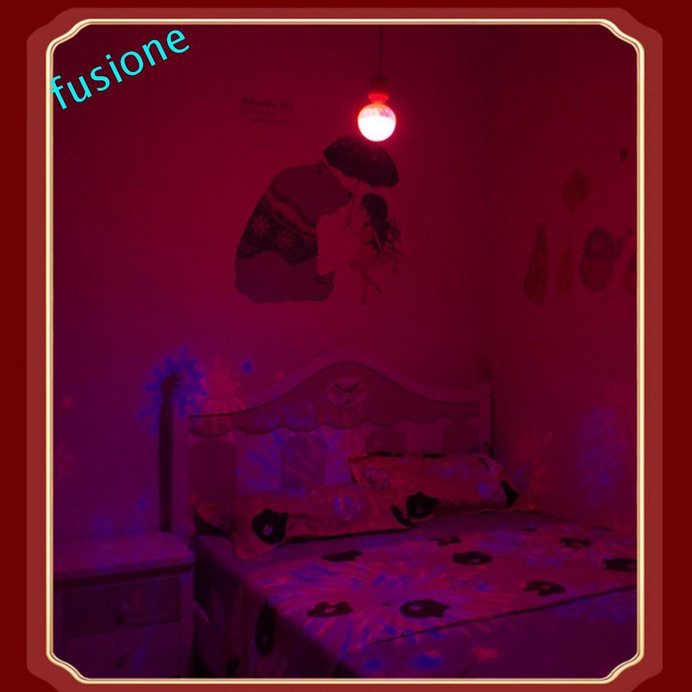 FUSIONEDGE หลอดไฟสีสันสดใสปีใหม่, หลอดไฟฉายภาพความสุขโชคดี, พรเปลี่ยนได้ E27 เกลียวเปลี่ยนสีปาร์ตี้ 