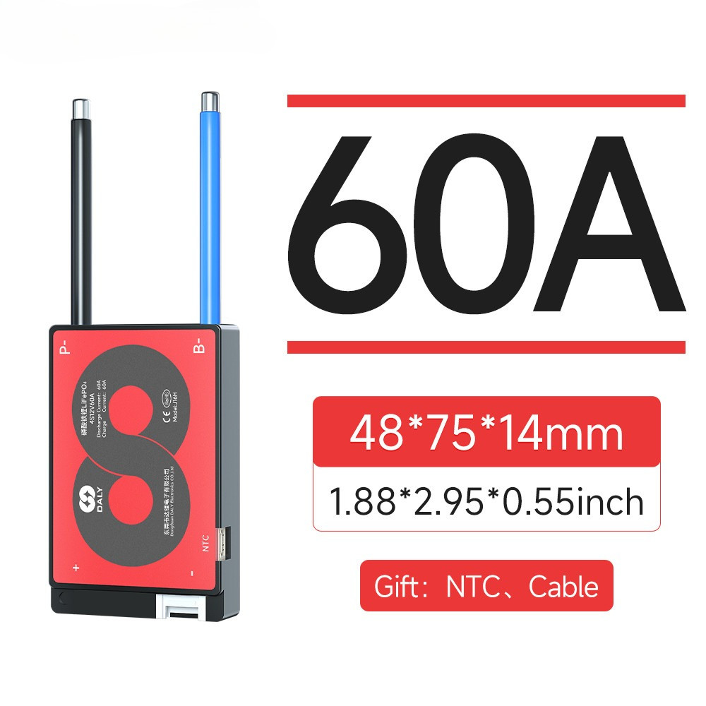 BMS ผลิตโดย Daly Lifepo4 BMS 12V 24V 36V 48V 20a 60a 100a 4S เข้ากันได้กับ W/32650 3.2V แบตเตอรี่พลั