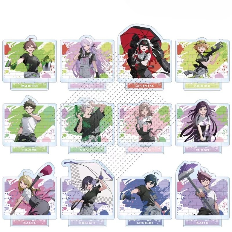 Standee Danganronpa อะนิเมะอะคริลิค Ouma Kokichi Shuichi Saihara Nanami Chiaki Akamatsu Kaede Hajime
