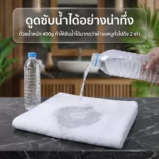 ผ้าเช็ดตัว Cotton 100% เกรดโรงแรม ผ้าขนหนู ขนาดใหญ่พิเศษ ขนาด 35x75cm ขนาดใหญ่พิเศษ วัสดุหนาและนุ่ม