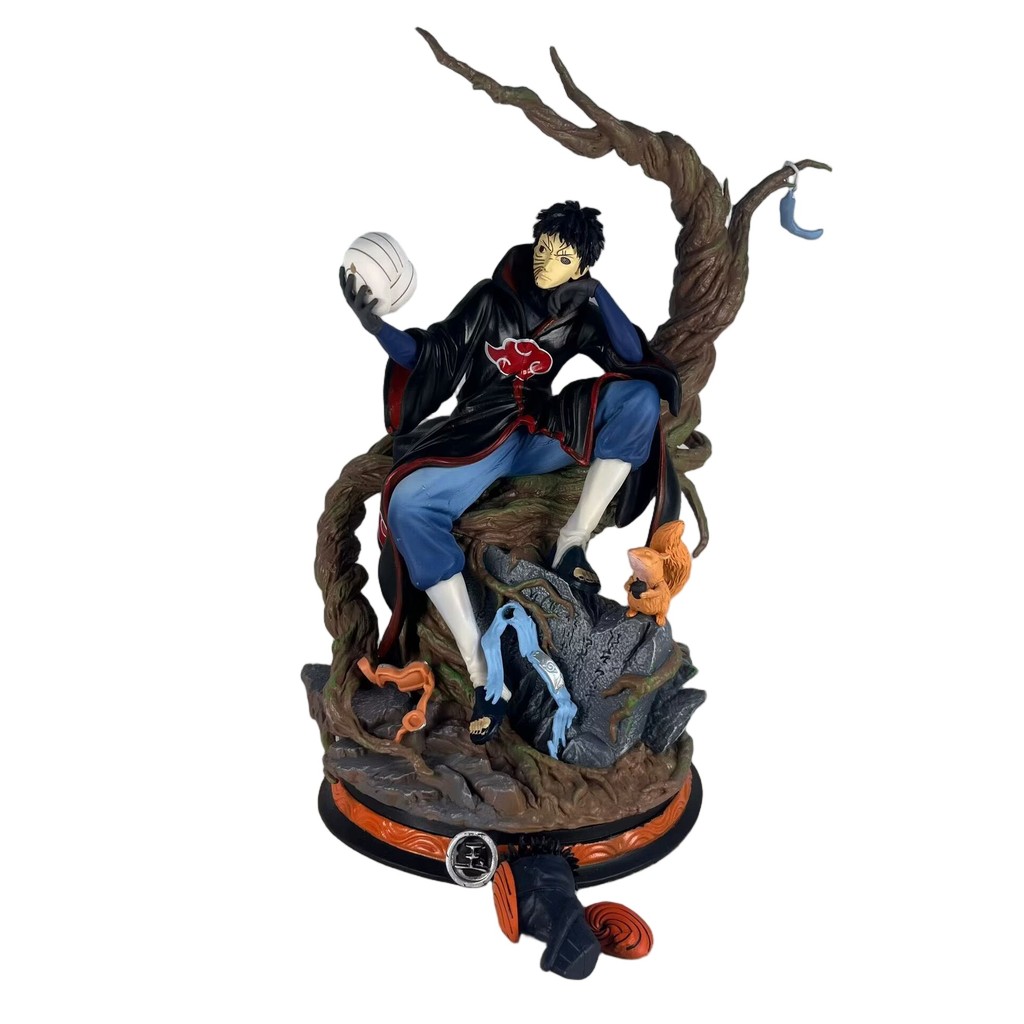 Naruto GK อะนิเมะรูป Uchiha Obito Tobi Akatsuki CS Dual Head Sculpt PVC Action Figure Collection ตุ๊