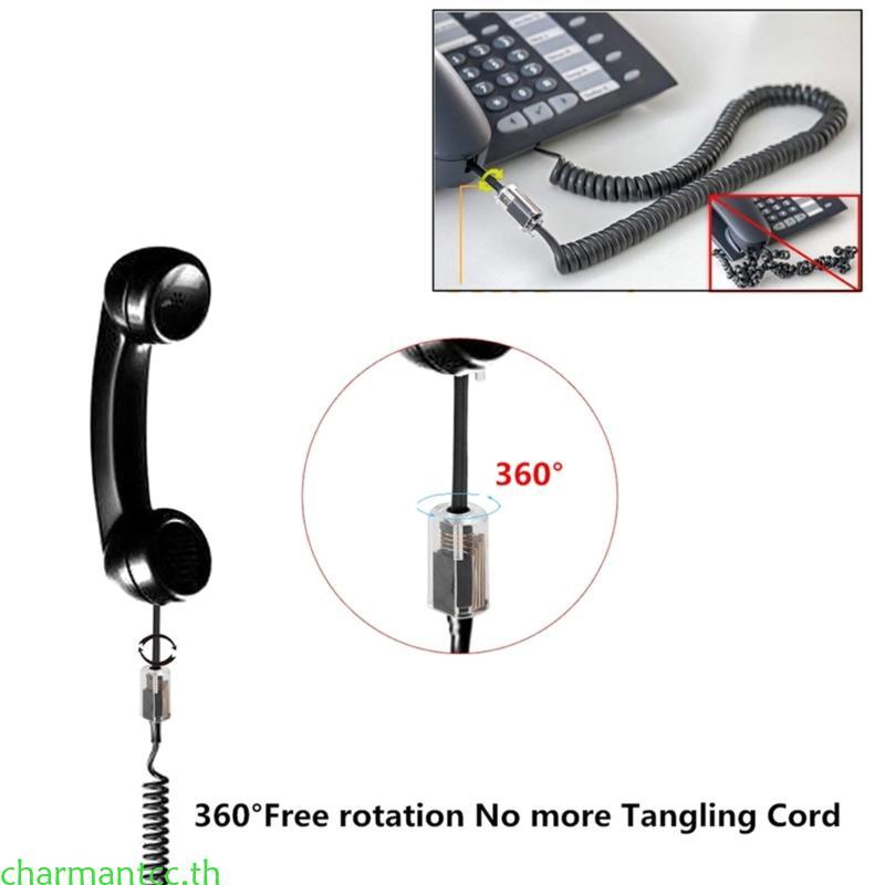 Charmantcc ปฏิบัติ RJ9 4P4C โทรศัพท์สายหมุนอะแดปเตอร์เชื่อมต่อสําหรับ Home และ Office