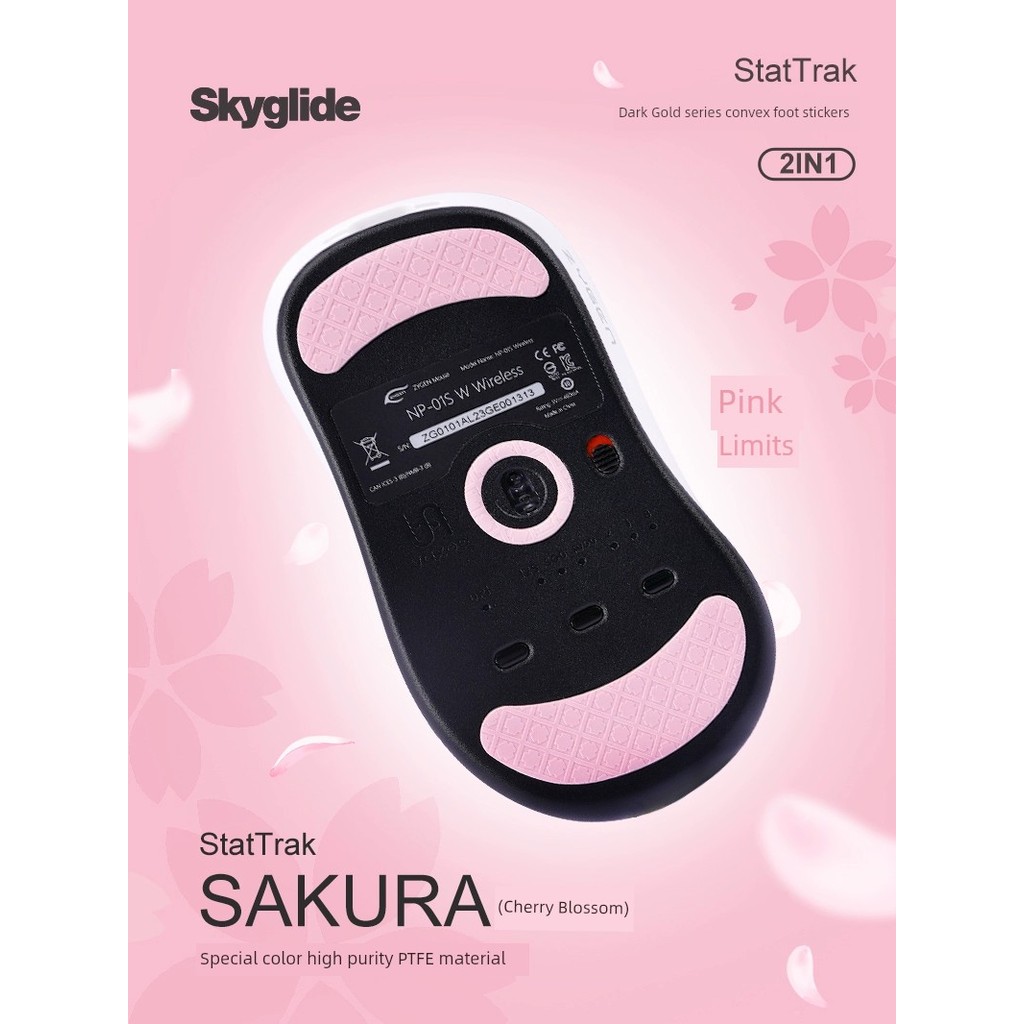 Skyglide Dark Gold Mouse Foot Sticker Sakura Limited Edition เหมาะสําหรับ VAXEE NP01S Mouse Smooth F