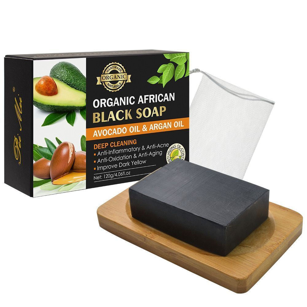 JUAShea Butter and Glycerin African Black Soap Shea Butter Black Soap12U ONE2