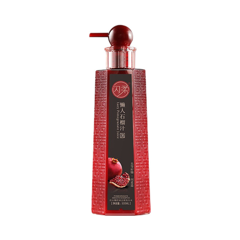 Shiny Lazy Pomegranate Juice Soft Shampoo Red Pomegranate Cleanser แชมพูขจัดรังแคครีมทับทิมมาส์กดูแล