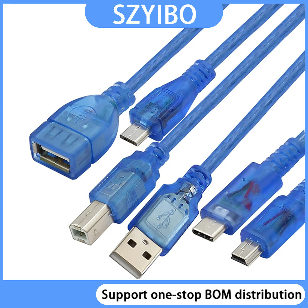 สายเคเบิลข้อมูลสีน้ําเงินเครื่องพิมพ์ Usb สําหรับ Aarduno 2560 ดวพ่อไมโครมินิ