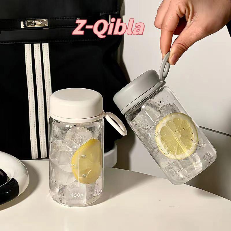 [Z-Qibla-t] 450ml ขวดน้ําพลาสติก Leakproof ถ้วยน้ําแบบพกพานักเรียน Simple ขวดถ้วยกาแฟชา Infuser เครื