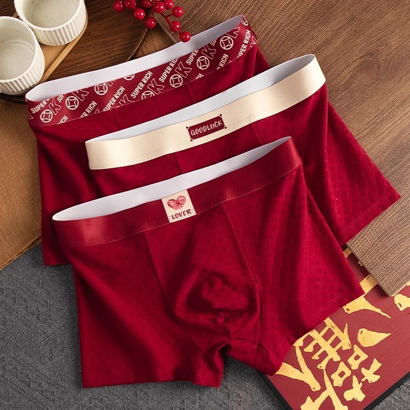 boxer shorts ผ้าฝ้ายบริสุทธิ์สำหรับเด็กผู้ชาย ปีระกา สบายๆ พร้อมส่ง