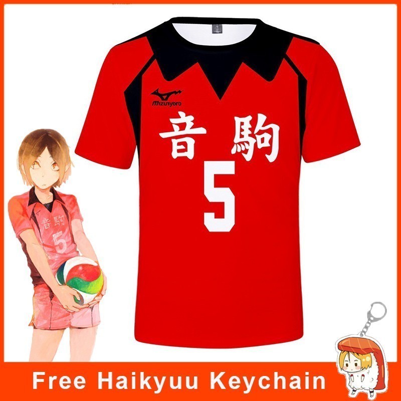 เสื้อทีม Haikyuu Nekoma ลาย Tetsurou Kenma แขนสั้น สำหรับ.Cosplay และการสวมใส่งานกีฬา