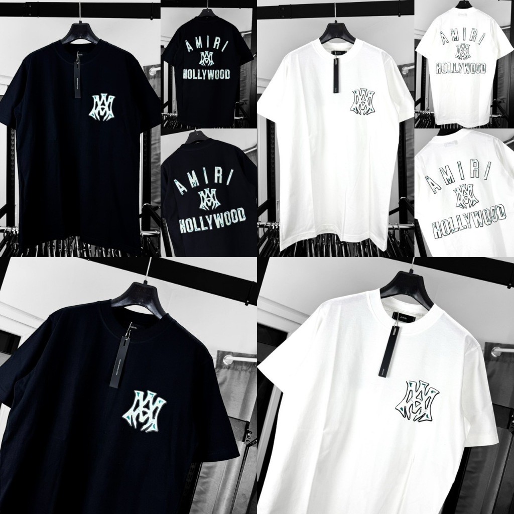เสื้อยืดขายดีจากแบรนด์ Amiri เสื้อยืดผ้าฝ้ายแท้ ใส่ได้ทุกวัน สไตล์_unisex