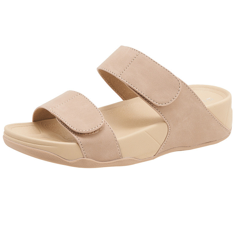 SIKETU Brand Summer Fashion Wedge Slides Women Hook Loop Platform Soft Comfort Slipper Solid Color S