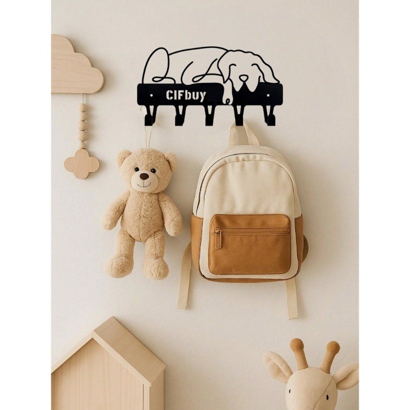 HELLOYOUNG ตะขอติดผนังโลหะสําหรับคีย์ Dog Mug Decor Home Organizer ในร่มกลางแจ้ง