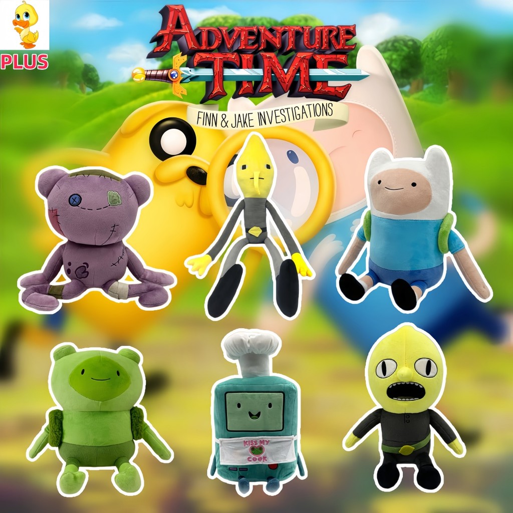 PLUS Kawaii Adventure Time พร้อม Finn และ Jake BMO ของเล่นตุ๊กตาน่ารักการ์ตูนเวลาผจญภัย Plushie ตุ๊กตาหมอนนุ่มหมอนใหญ่ตุ๊กตา Stffed ของเล่นสําหรับสาวของขวัญวันเกิดเด็ก