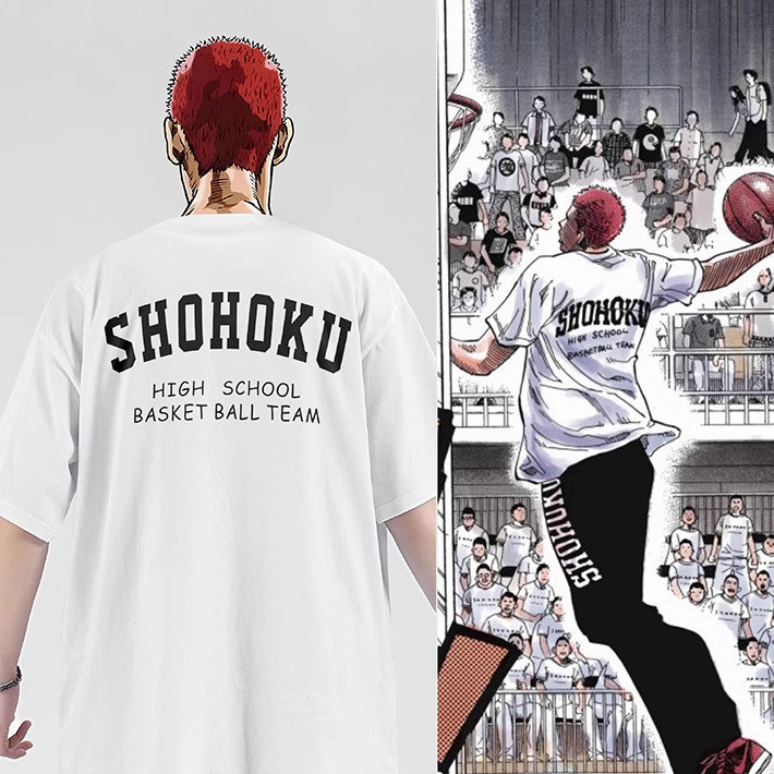 เสื้อยืด Slam Dunk Shohoku vs Sannoh Koko T แบบ Uni-sex ทำจากผ้าฝ้าย 100% กราฟิกอนิเมะ สินค้าพร้อมส่ง