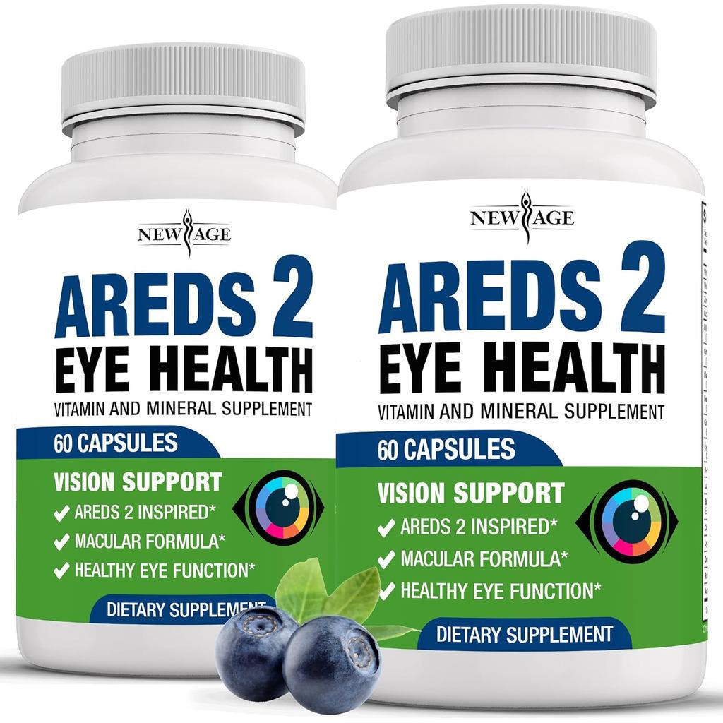 Times New Era AREDS2 อาหารเสริมวิตามินป้องกันดวงตา Dank Combed Bilberry เสื้อคอเต่า 6000mg Lutein (3
