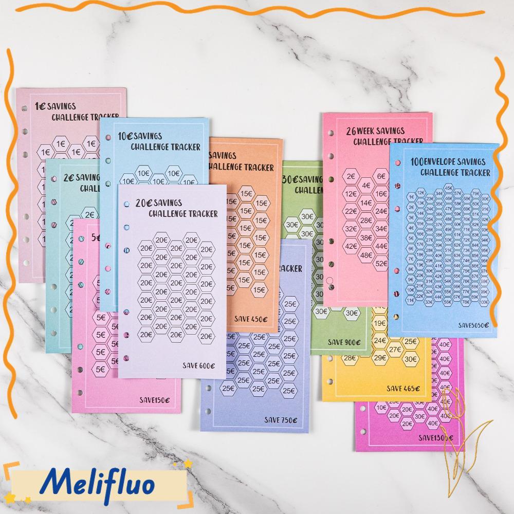 MELIFLUO 48PCS ซองเงินสด, A6 100 ซอง 30 วันประหยัดค่าใช้จ่ายการ์ด, Euros USD Eave กระดาษการ์ดเงิน
