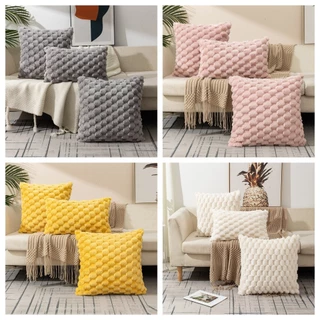หมอนอิงแต่งบ้าน ขนาด 45x45 cm ผ้ากำมะหยี่ นุ่มฟู Pillow Cover ปลอกหมอน สไตล์มินิมอล