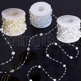 สายสตริงไข่มุกเทียมและลูกปัดสำหรับสร้อยและพวงมาลัยดอกไม้ ขนา…