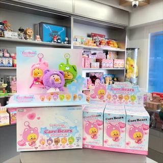 พร้อมส่ง🇹🇭 MTA. UpsetDuck Care Bears Neon Sweetheart Duck Pocket Keychain Blind Box กล่องสุ่ม 💯 ของแท้（กด6ชิ้น=1box）