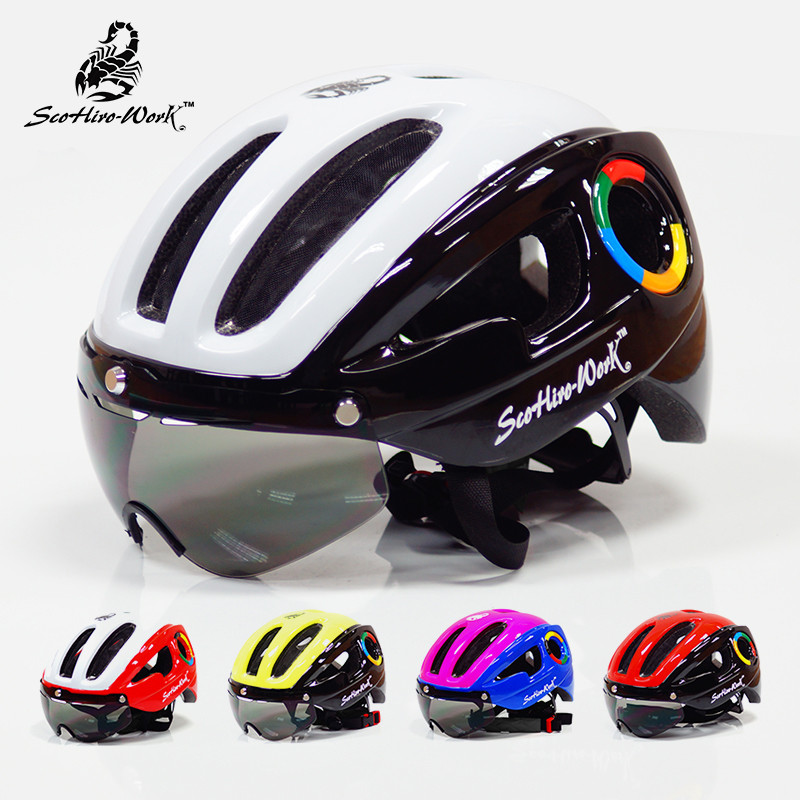 270g ultralight EPS bicycle helmet for men road mtb mountain bike helmet lenses goggles cycling equi