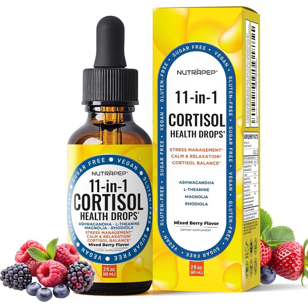 Cortisol Detox Liquid Drops สําหรับผู้หญิงผู้ชาย - Cortisol ลด plement port Wellness Cleanse Balance