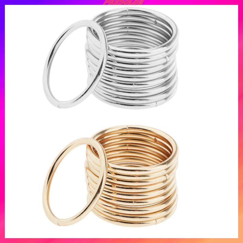 [Predolo2] 10 ชิ้นเหล็กเชื่อมโลหะ Dream catcher แหวน Macrame Hoop Loop Craft Silver