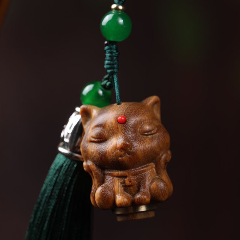 Premium Green Sandalwood Creative Nine-Tailed Fox Sachet Diffuser Portable Pendant Handheld Piece Mo