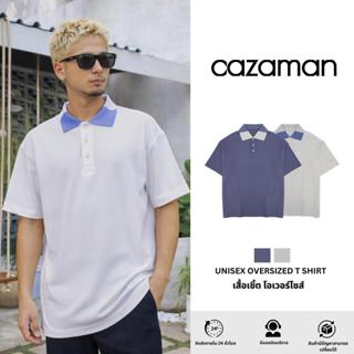CAZAMAN เสื้อเชิ้ต OVERSIZE เสื้อเชิ้ต เสื้อเชิ้ตสำหรับผู้ชา…